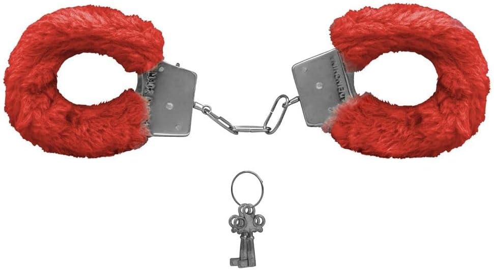 Algema de Metal Pelúcia Revestida Fur Love Cuffs Sexy Import
