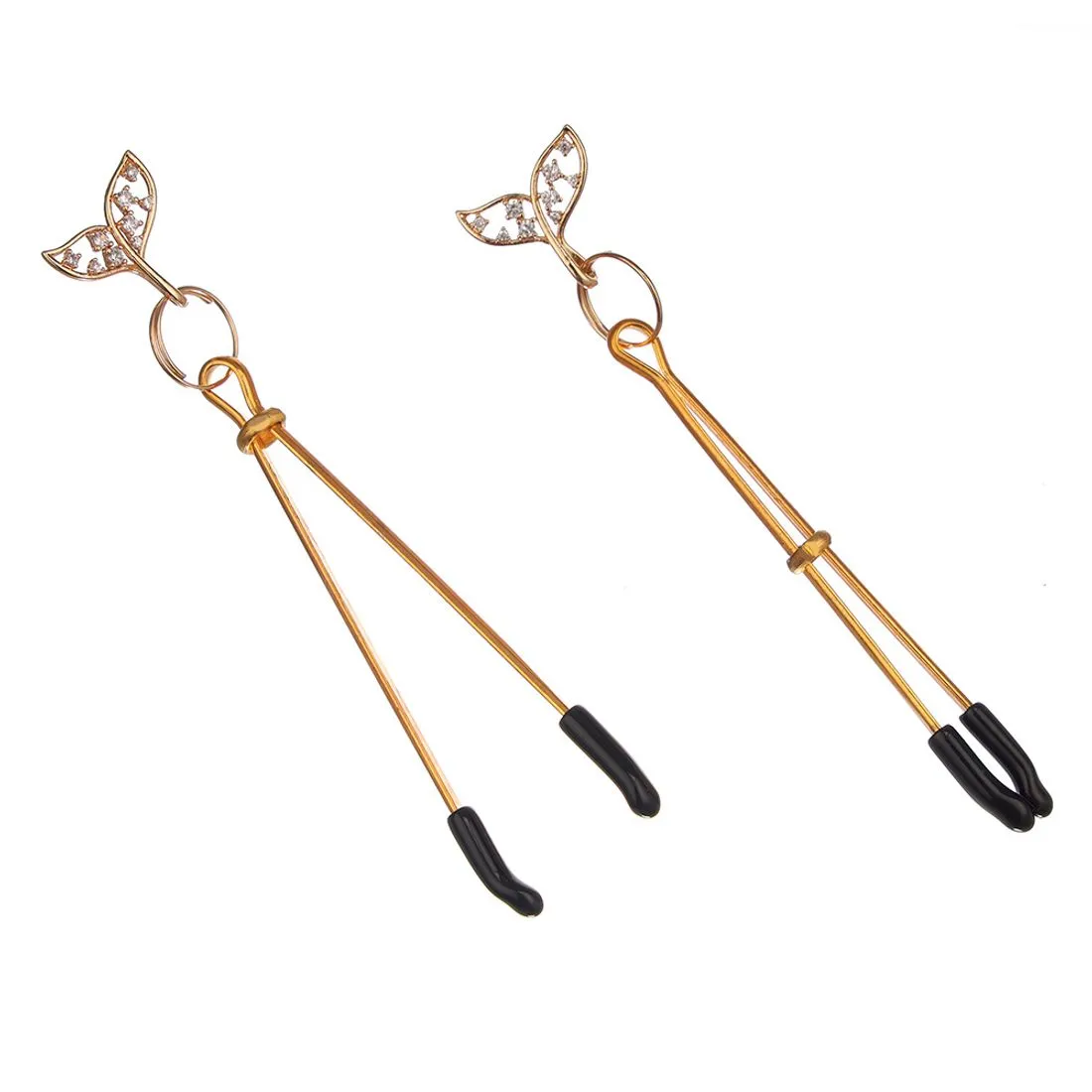 Grampo de Mamilo Luxo Cauda de Sereia com Strass — Miss Collection